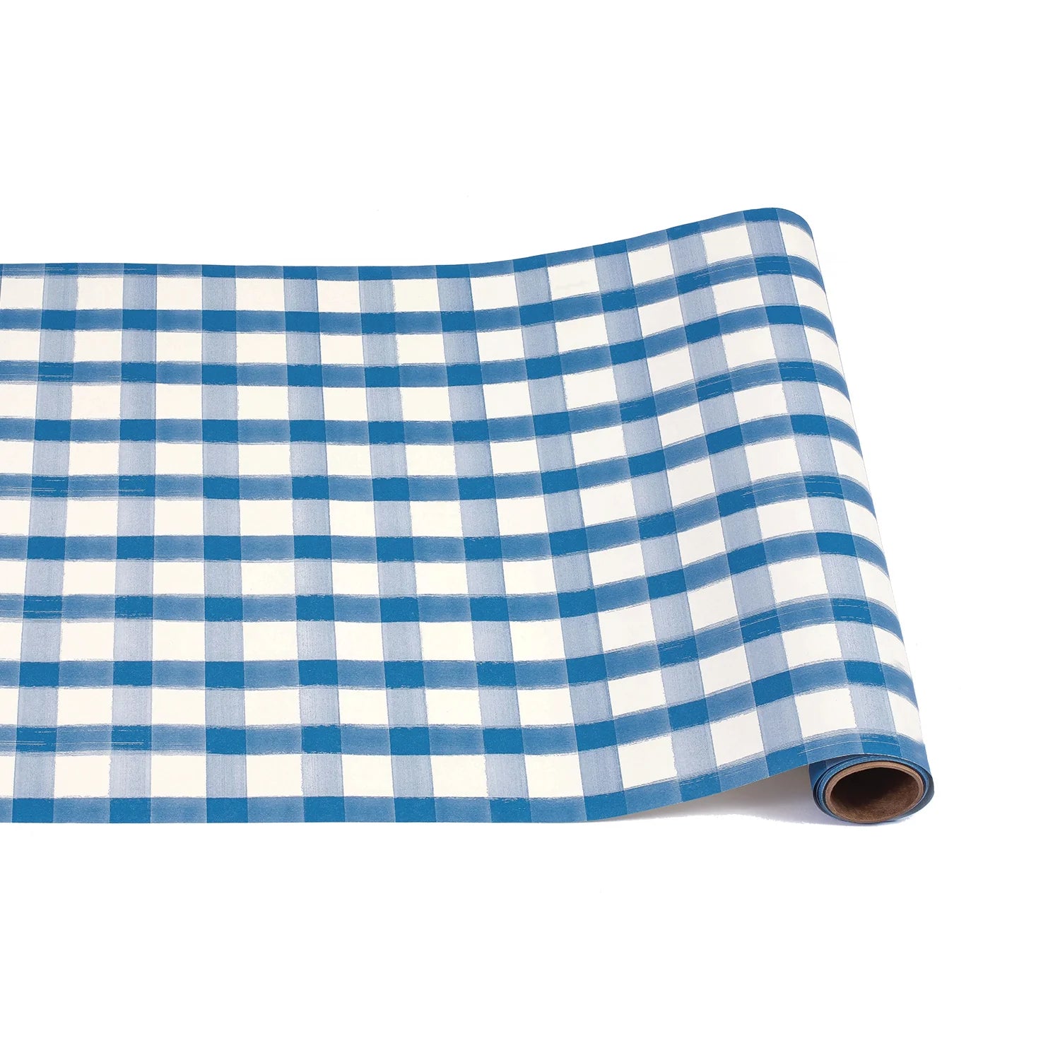 Hester & Cook Blue Painted Check Table Runner - Farmhouse Style Cotton Table Decor for Dining Room, Kitchen, and Holiday Decorations - Perfect for Thanksgiving, Christmas, and Everyday Use