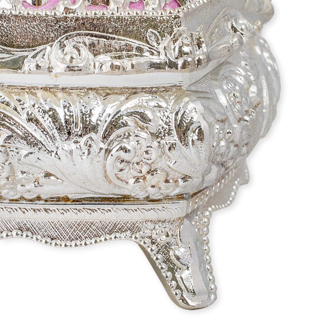 Heart-Shaped Cameo Music Jewelry Box with Austrian Crystals - Plays 'Unforgettable' Melody | Perfect Gift for Anniversaries, Valentine's Day & Home Decor