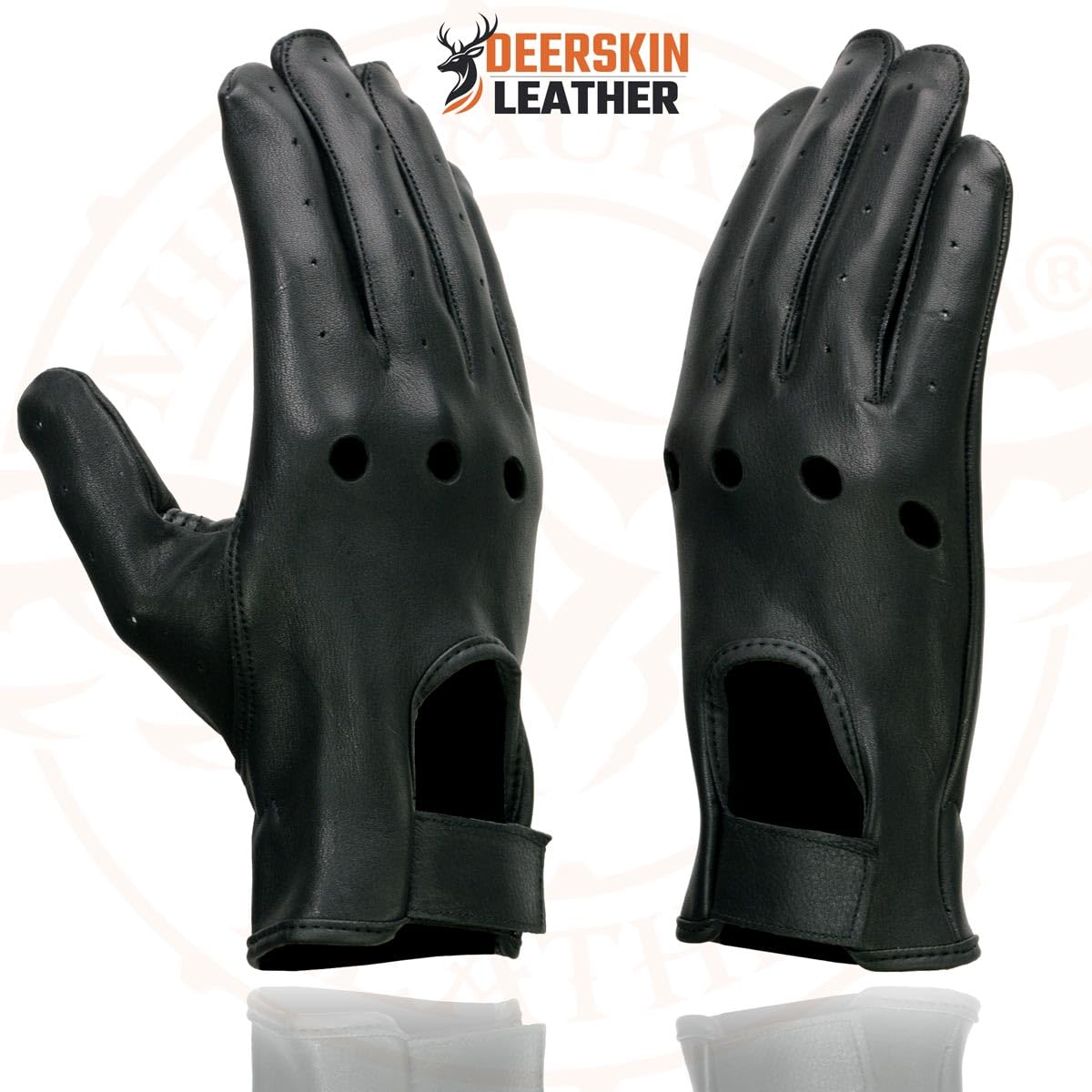 Premium Men's Deerskin Driving Gloves - Soft Leather, Comfortable Grip - Ideal for Road Trips, Commuting & Classic Car Enthusiasts