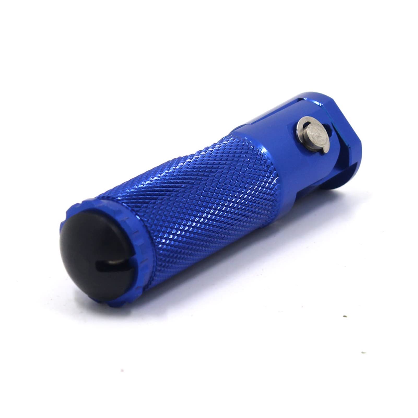 Universal Motorcycle Racing Folding Footpegs - CNC Replacement Footrests for Sport Bikes (Blue) - Durable Rear Pedals for Track Racing & Street Riding
