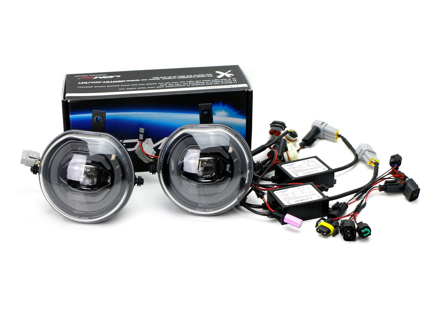 30W Full LED Halo Ring DRL Parking Fog Light Kit for 2015+ 3rd Gen MINI Cooper - Upgrade Headlights for Enhanced Visibility & Style