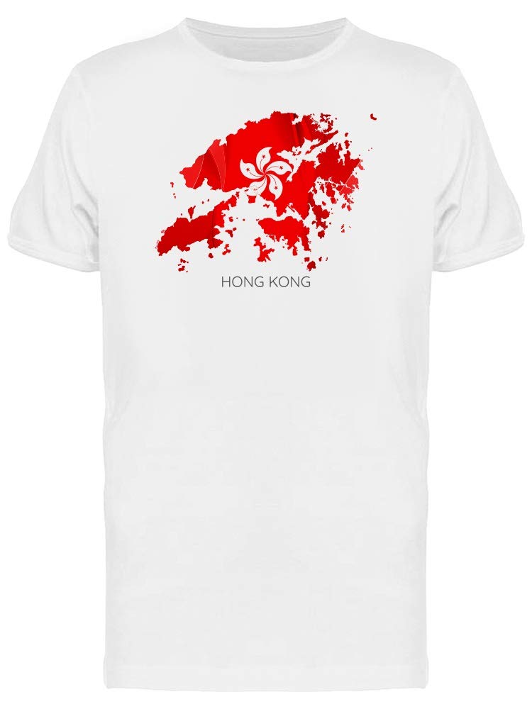 Hong Kong Flag Texture Map T-Shirt for Men - Patriotic & Stylish Casual Wear for Travel, Events & Everyday Outfits