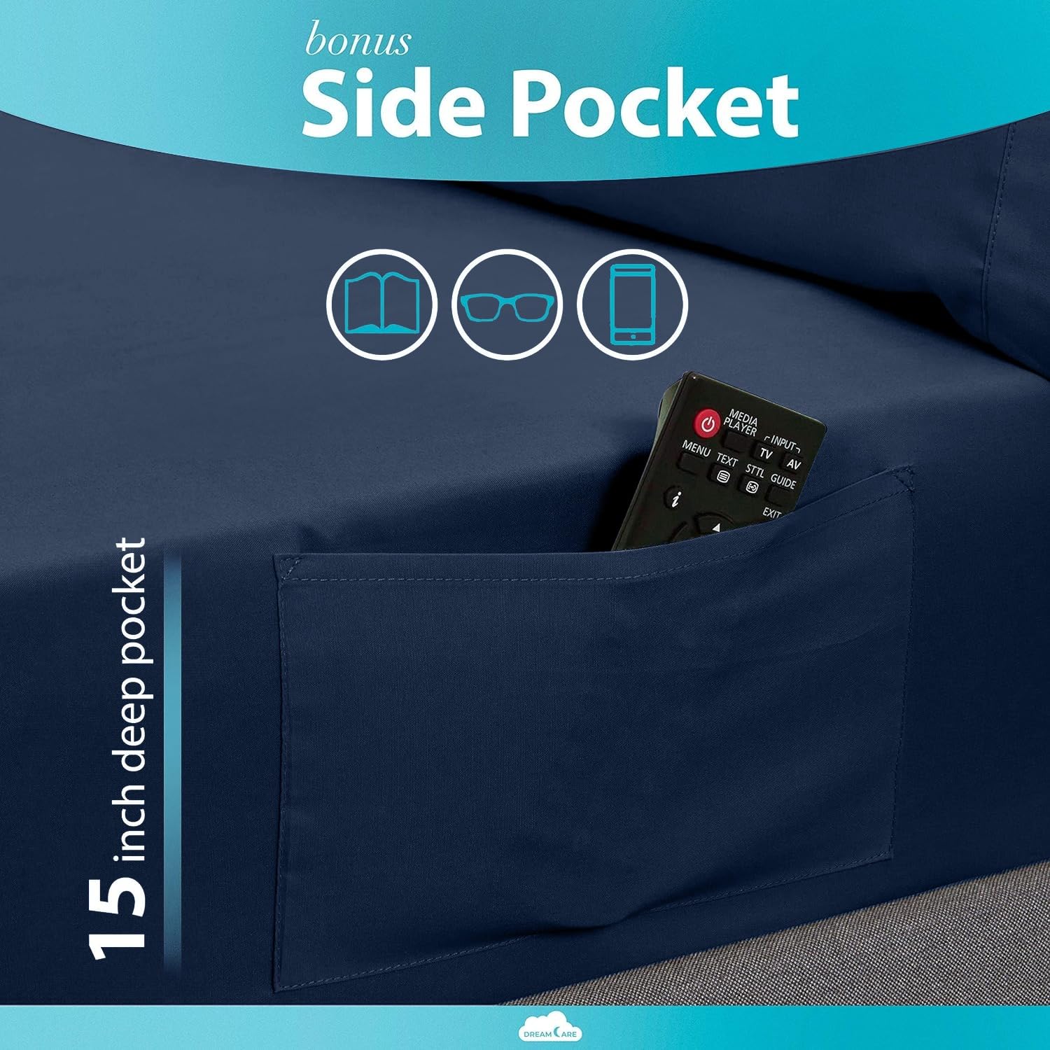 Cooling California King Sheet Set - 4pcs Ultra Soft 100% Brushed Polyester Bed Sheets with Deep Pockets (Fits up to 15