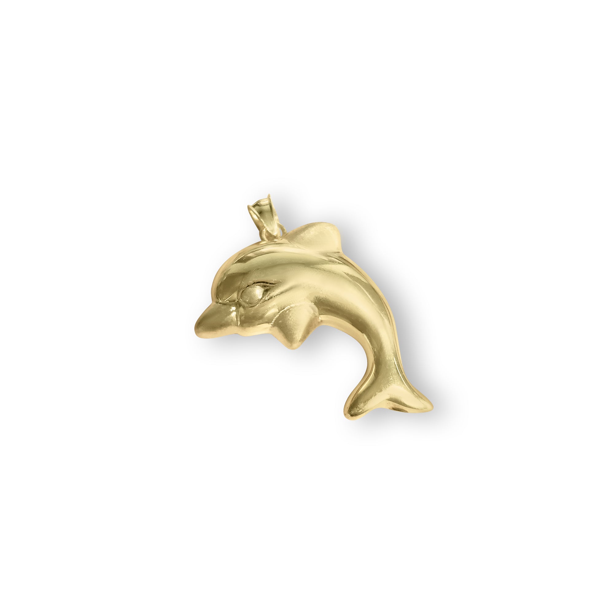Elegant Polished & Satin Finish Dolphin Pendant Necklace - Perfect for Beach Vacations, Ocean-Themed Parties & Marine Life Lovers