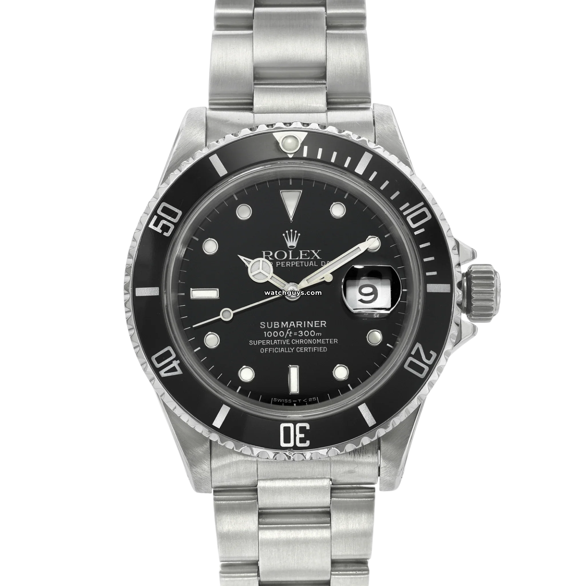 Original Rolex Submariner 16610 Men's Black Stainless Steel Luxury Dive Watch - Perfect for Diving, Business & Formal Occasions