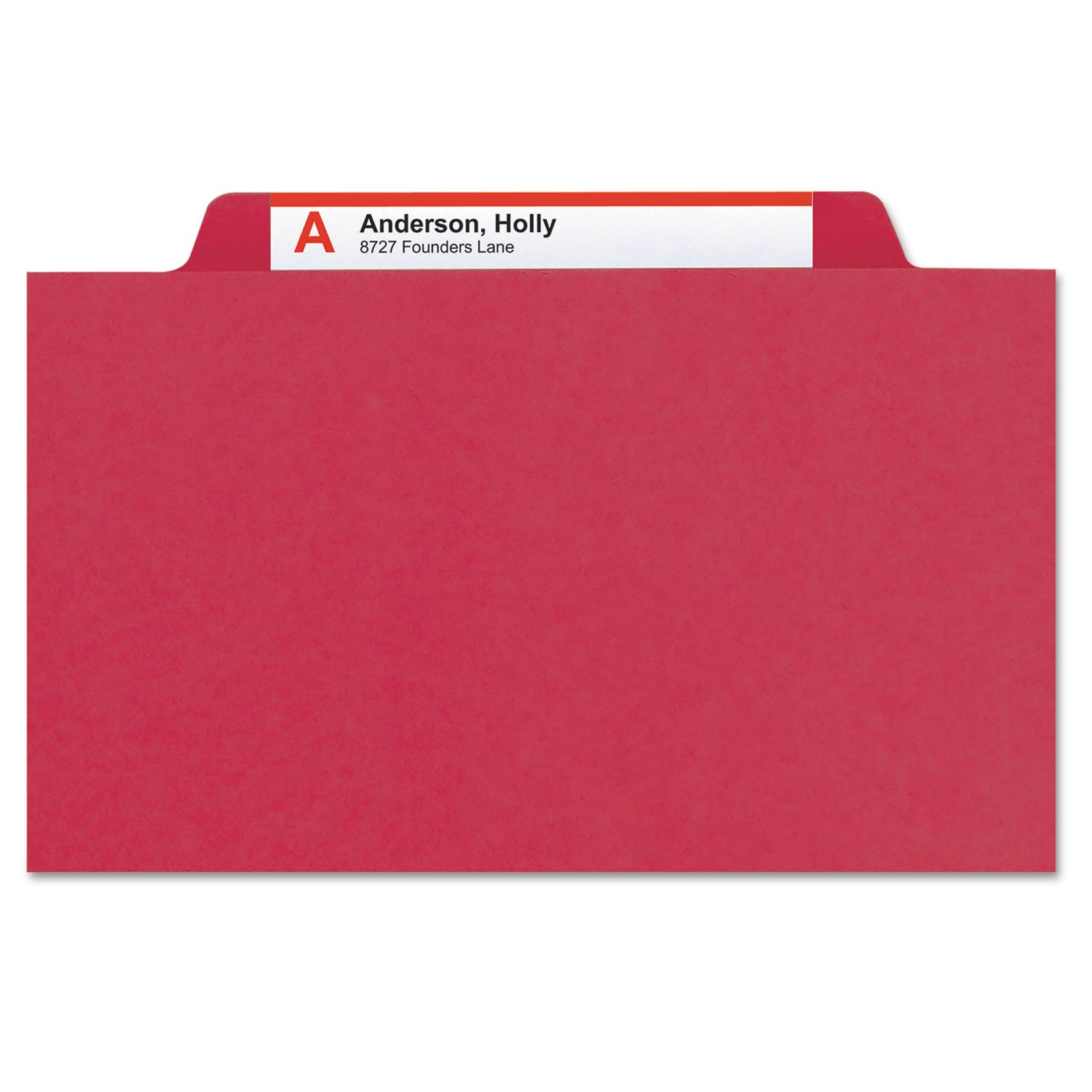 Smead 21538 1-Inch Expansion Recycled File Folders - 1/3 Top Tab Letter Size, Bright Red (25/Box) - Perfect for Office Organization, Document Storage & Filing Systems