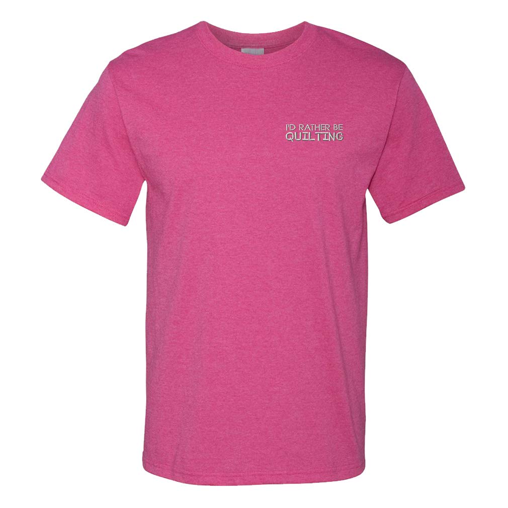 Funny Graphic T-Shirts for Men - 'I'd Rather Be Quilting' Cotton Top | Comfortable Casual Wear for Quilting Enthusiasts & Hobbyists