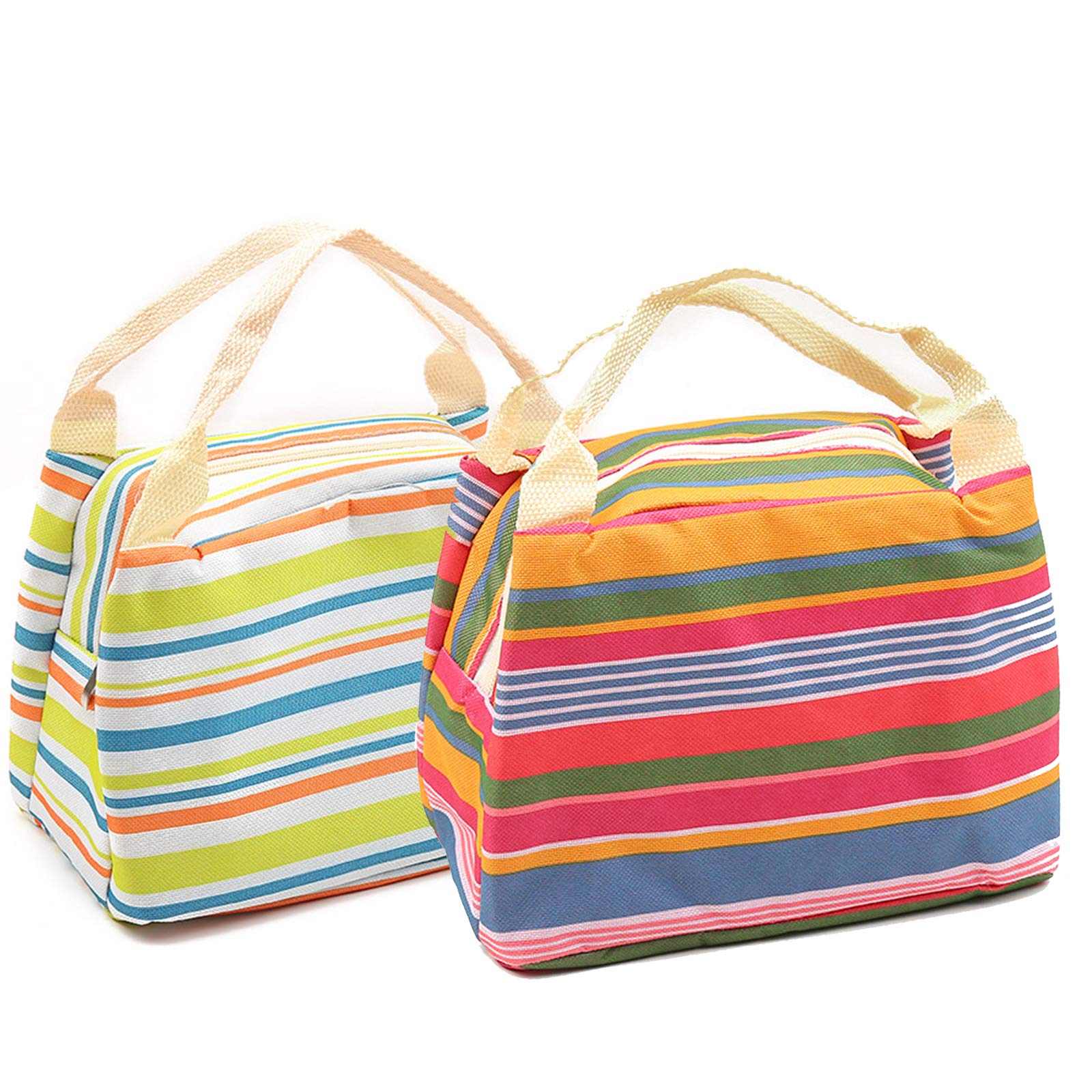 Insulated Lunch Bag with Zip - Foldable Cooler for Office & Picnic