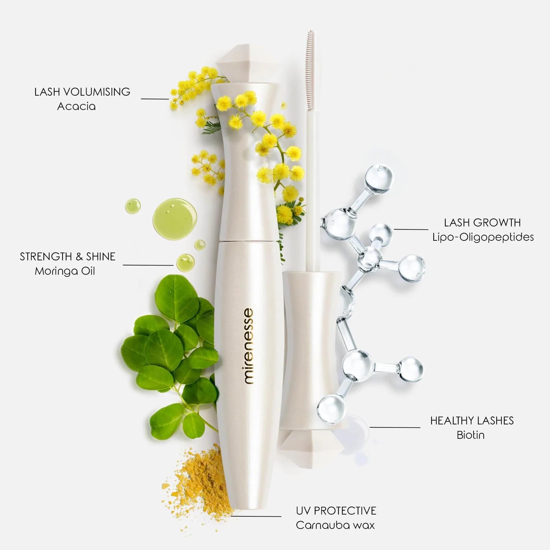 Mirenesse 4D Mega Volume Lash Primer & Super Volume Mascara Duo - Black - Curl Enhancing Eyelash Enhancer for Dramatic Lashes | Perfect for Day to Night Makeup & Special Occasions