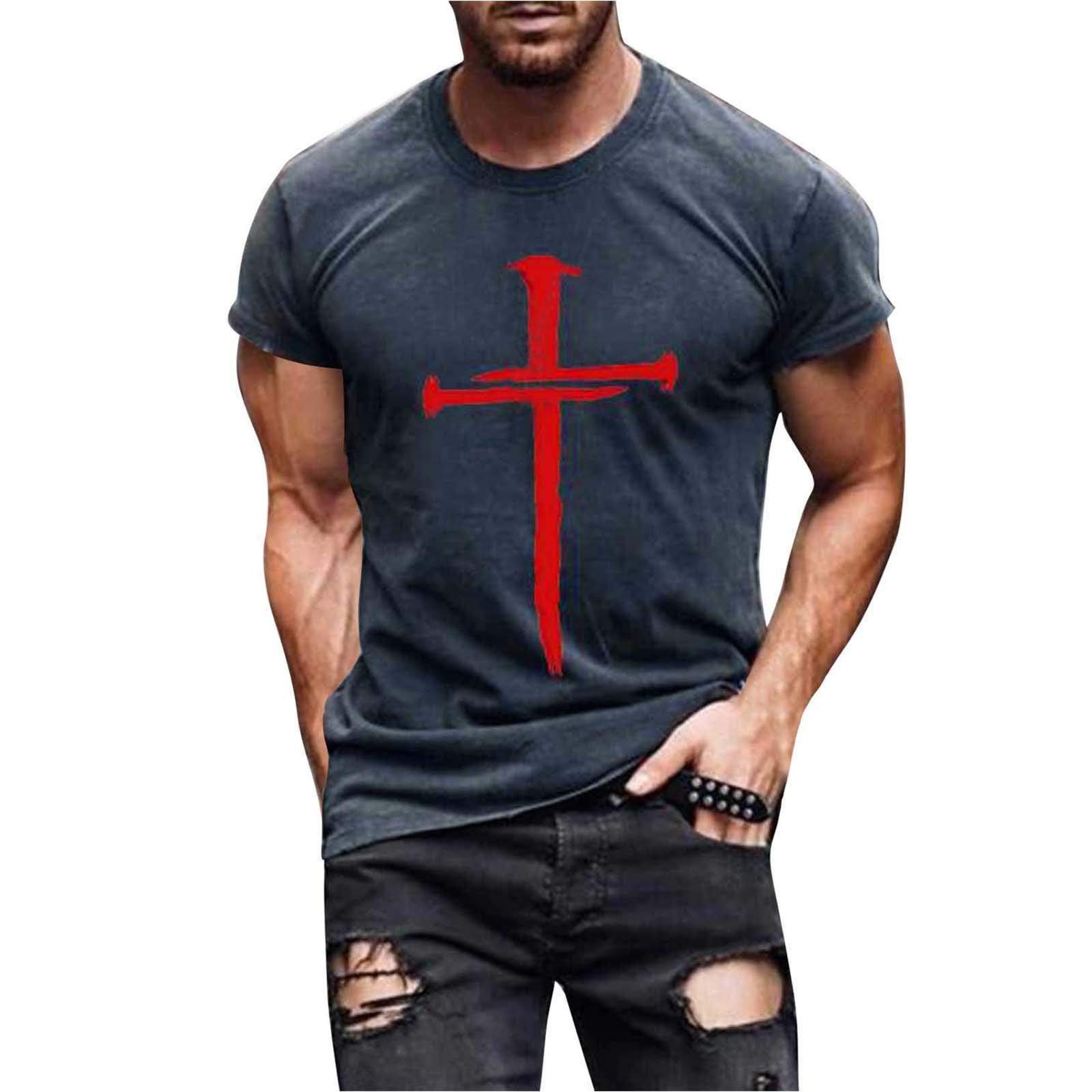 Men's Casual Streetwear T-Shirt - Abstract Graffiti Print Round Neck Short Sleeve Tee | Trendy Graphic Shirts for Men | Perfect for Street Style, Daily Wear & Urban Fashion