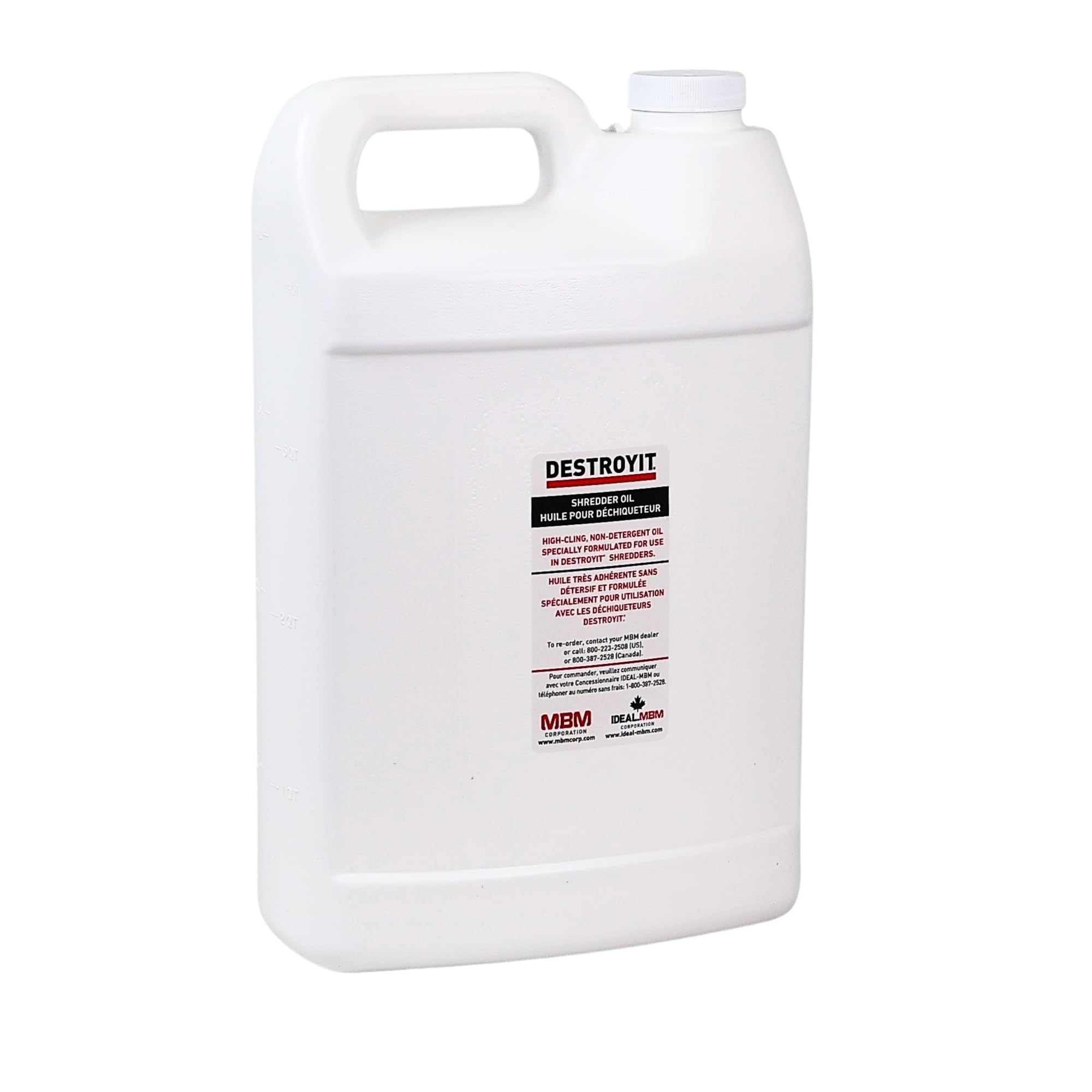 MBM Destroyit Paper Shredder Oil (4 x 1 Gallon Bottles) - Premium Lubricant for High-Security Shredders - Extends Shredder Life & Prevents Jamming - Ideal for Office & Document Destruction Use