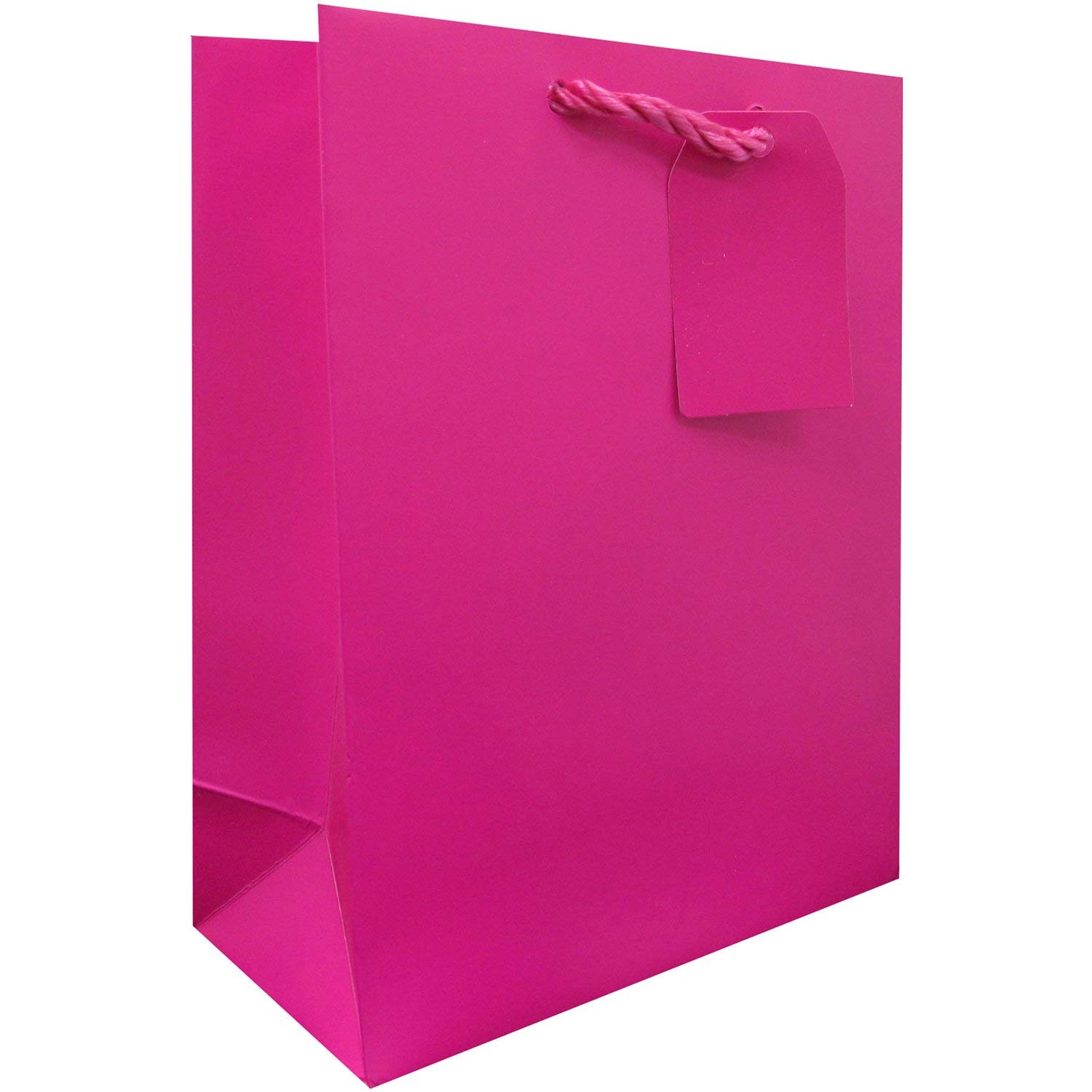 Jillson Roberts Medium Gift Bags 120 Pack - Matte Magenta Premium Party Favor Bags for Birthdays, Weddings & Baby Showers - Elegant Matte Finish Gift Packaging