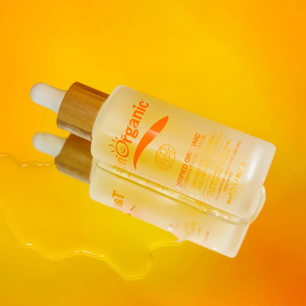 TanOrganic Natural Self-Tanning Facial Oil 50ml - Vegan, Cruelty-Free, Hydrating Glow for Sun-Kissed Skin | Perfect for Daily Use, Travel & Special Occasions