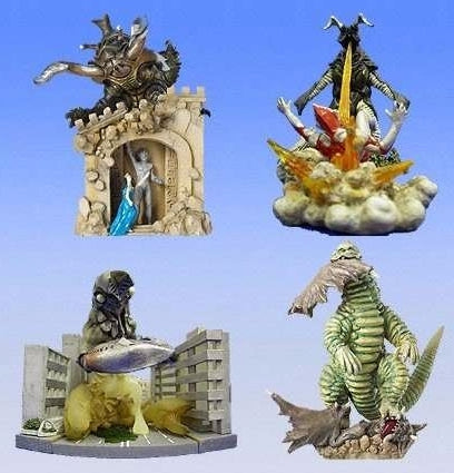 Bandai HG Ultraman vs Monster Gashapon Scene Part 2 - 4-Piece Trading Figure Set for Anime Collectors & Ultraman Fans - Perfect for Display, Gifts, and Action Scenes