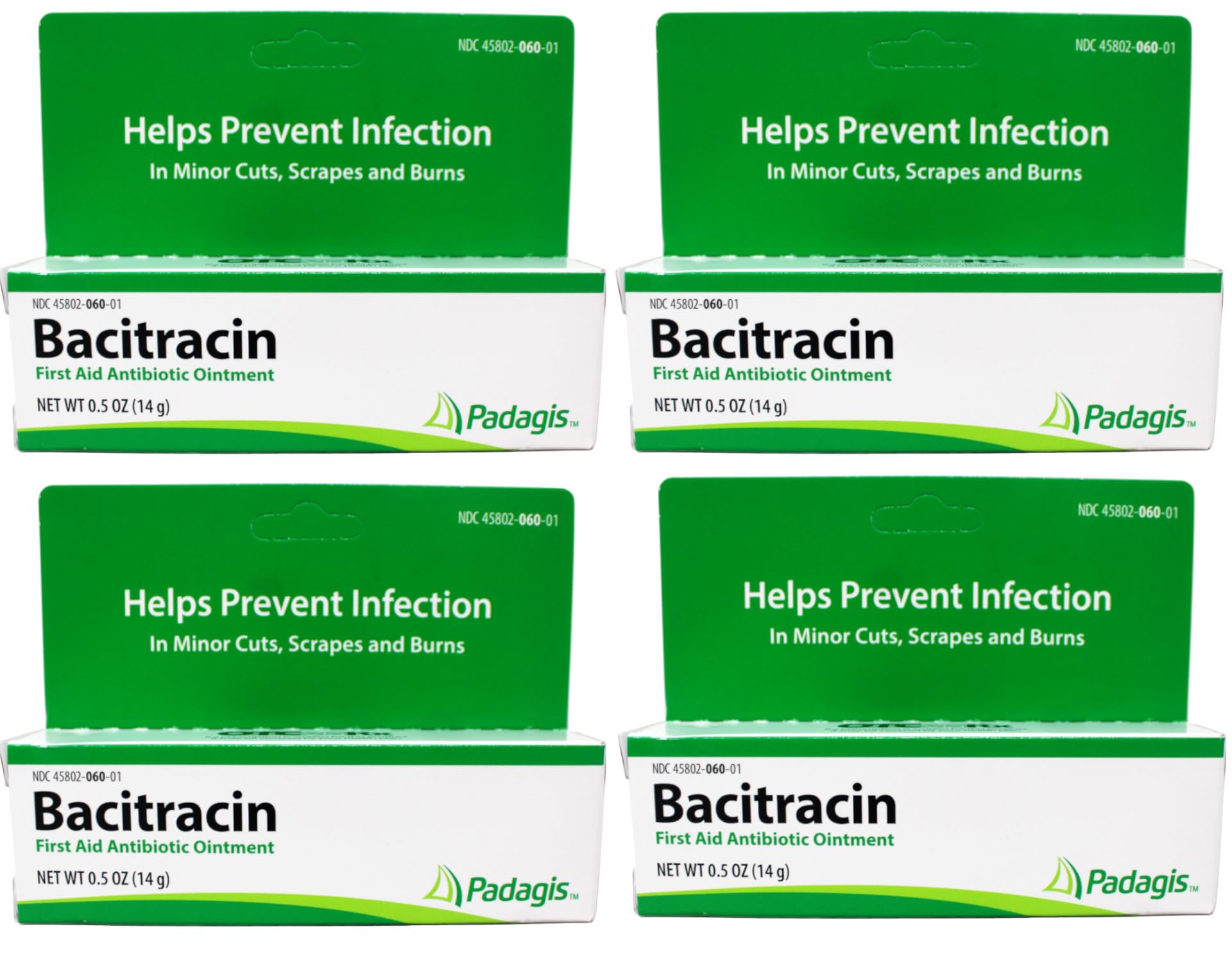First Aid Antibiotic Ointment 0.5 oz (4-Pack) - Wound Care for Cuts, Scrapes & Burns - Essential for Home, Travel & Emergency Kits