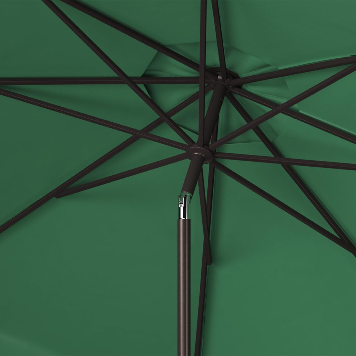 SAFAVIEH PAT8010A Venice Navy & White 9Ft Outdoor Umbrella with Crank & Push Button Tilt - Perfect for Patio, Poolside, and Garden Shade