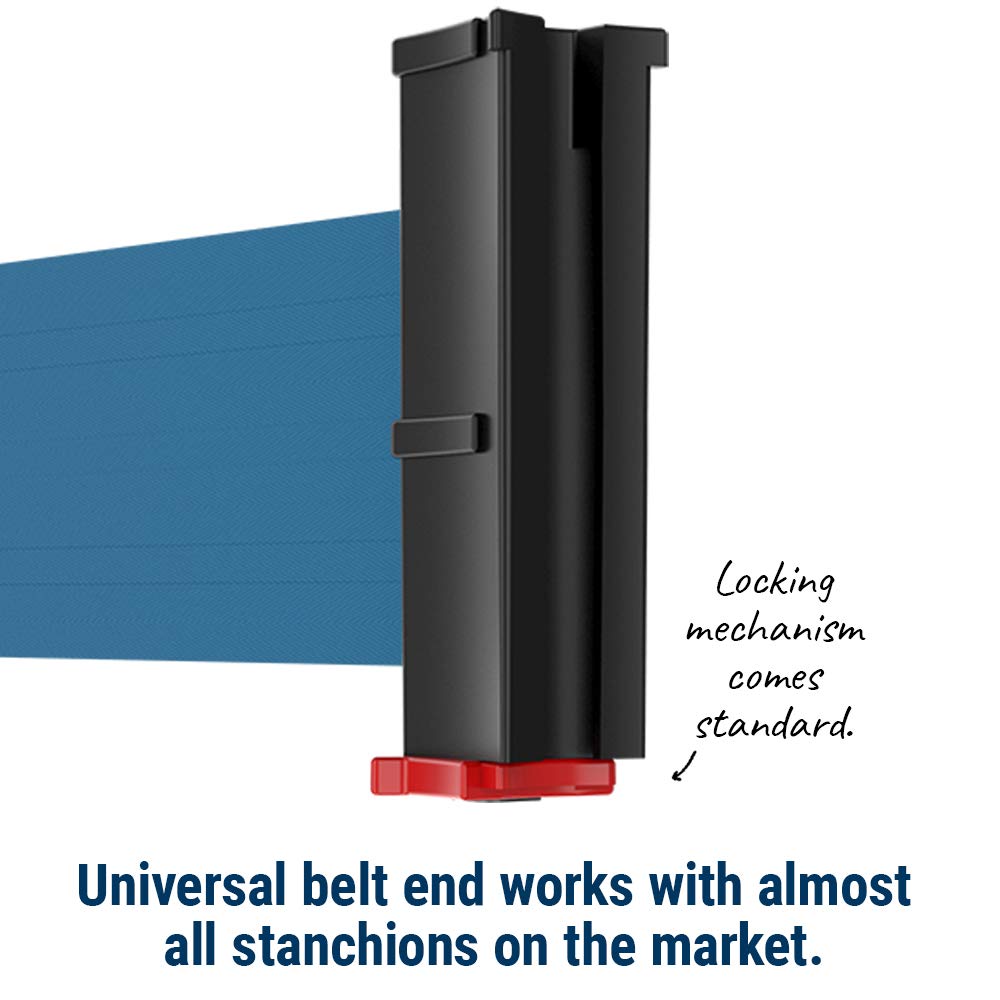 Prime Retractable Belt Barrier Stanchion (2-Pack) - 10ft Retractable Belt, Steel Post, No Tools Required - Satin Silver Post with Caution Do Not Enter Belt - Perfect for Crowd Control in Retail Stores, Events, and Public Spaces