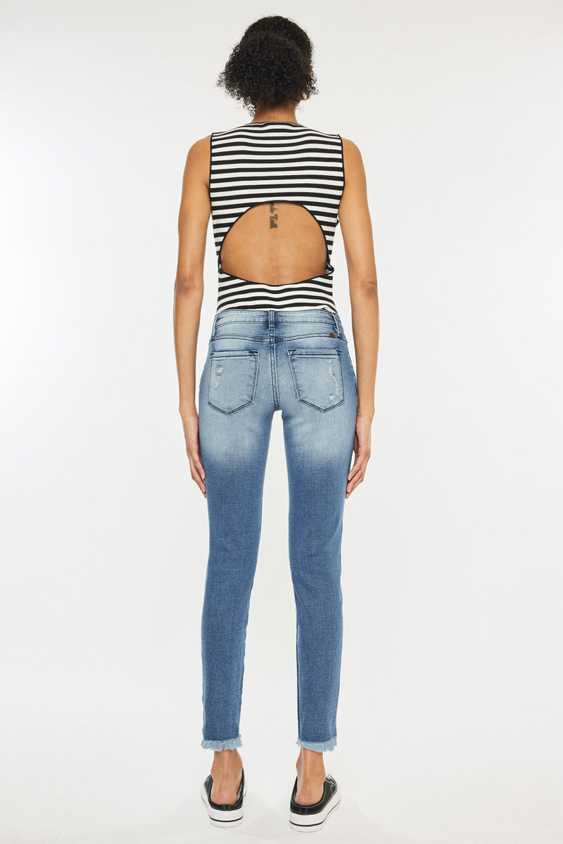 Adell Low Rise Ankle Skinny Jeans for Women - Trendy Stretch Denim Pants, Slim Fit & Comfortable - Perfect for Casual Outfits, Date Nights & Everyday Wear