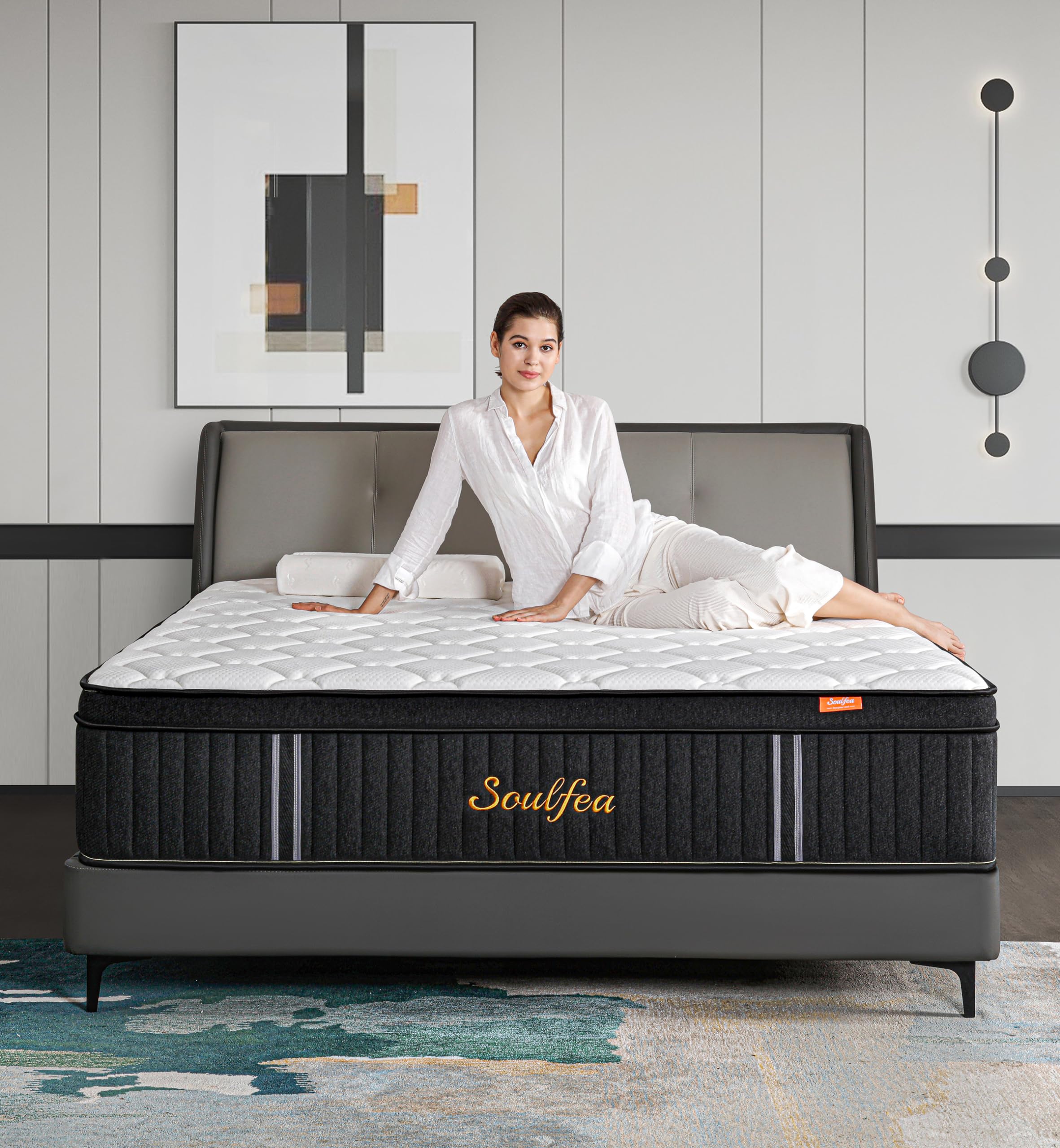 12 Inch Queen Size Memory Foam Hybrid Mattress in a Box - Medium Firm Support for Back Pain Relief & Better Sleep | CertiPUR-US Certified | Perfect for Guest Rooms, Master Bedrooms & Apartments