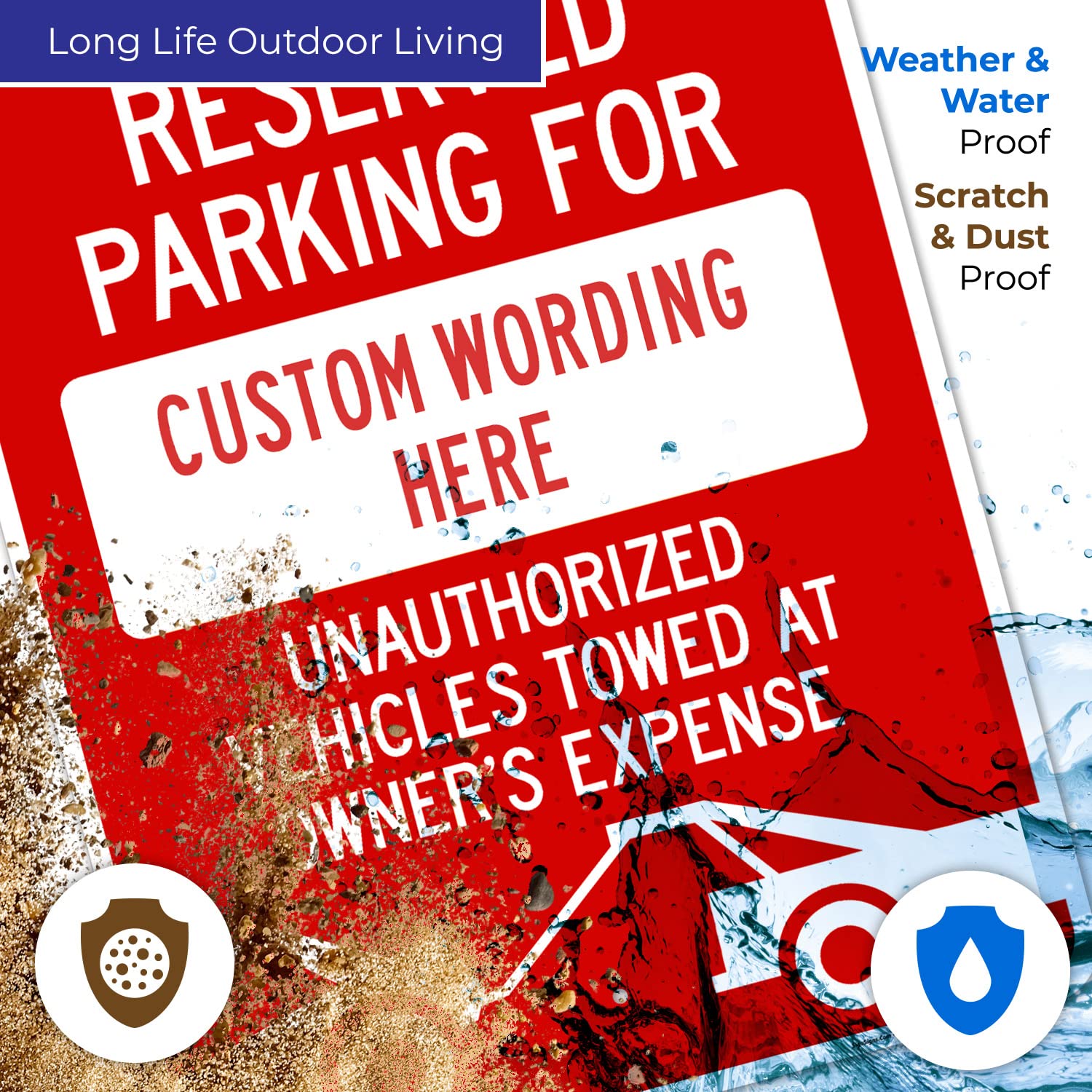 Custom Reserved Parking Sign - 24x30 Inches Rust-Free .063 Aluminum - Fade-Resistant Indoor/Outdoor Sign - Made in USA - Perfect for Driveways, Garages & Business Parking Spaces