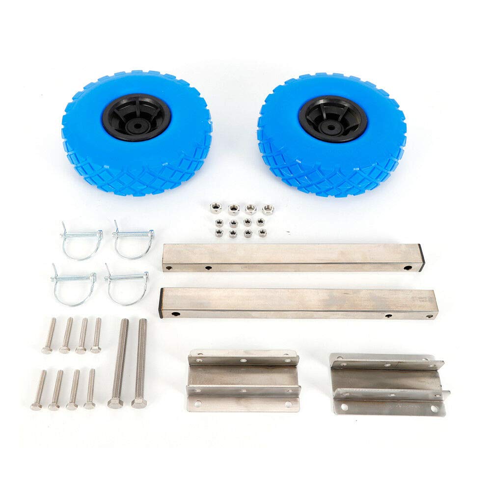 **Heavy Duty Folding Boat Launching Wheels - Aluminum Transom Wheels for Dinghy & Inflatable Boats (160kg Capacity) - Easy Boat Dolly Tires for Beach, Marina & Water Sports**