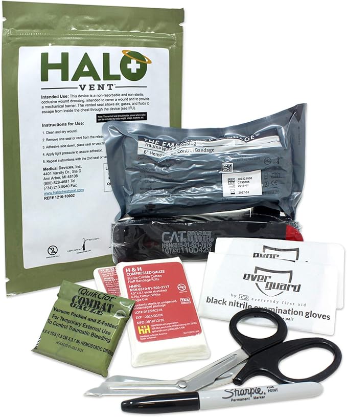 Advanced Bleeding Control Kit - First Aid Trauma Kit for Emergency Wound Care | Perfect for Home, Car, Outdoor & Survival Situations