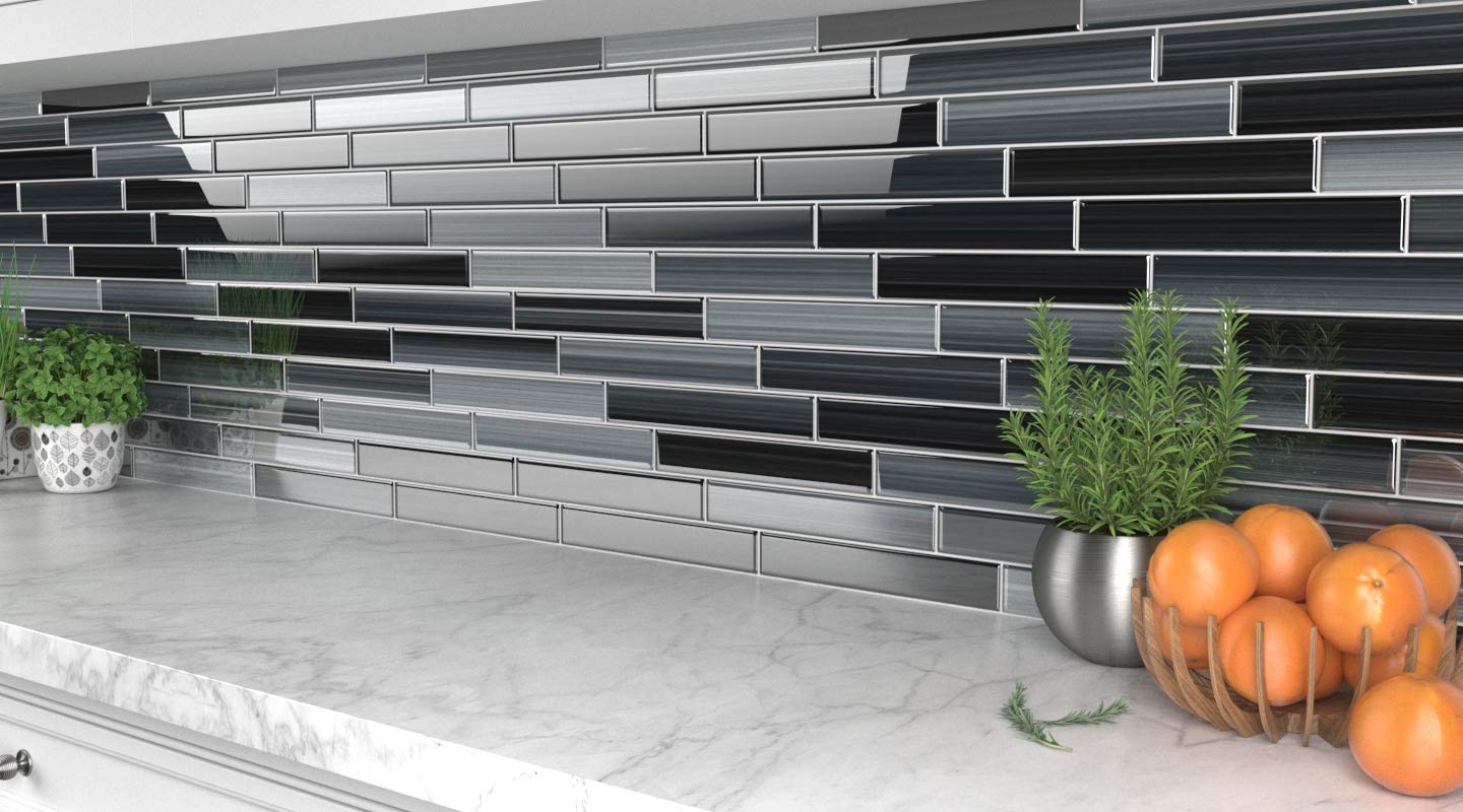 Bodesi 2x12 Glass Subway Tile - Elegant Kitchen Backsplash & Bathroom Wall Tile for Modern Home Decor | Perfect for Shower Walls, Kitchen Splashbacks & Interior Design Projects