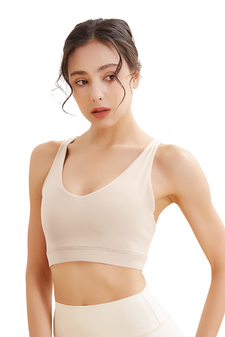 Saltum Strappy Sports Bra - High Support Workout Top for Women | Yoga, Running, Gym & Activewear