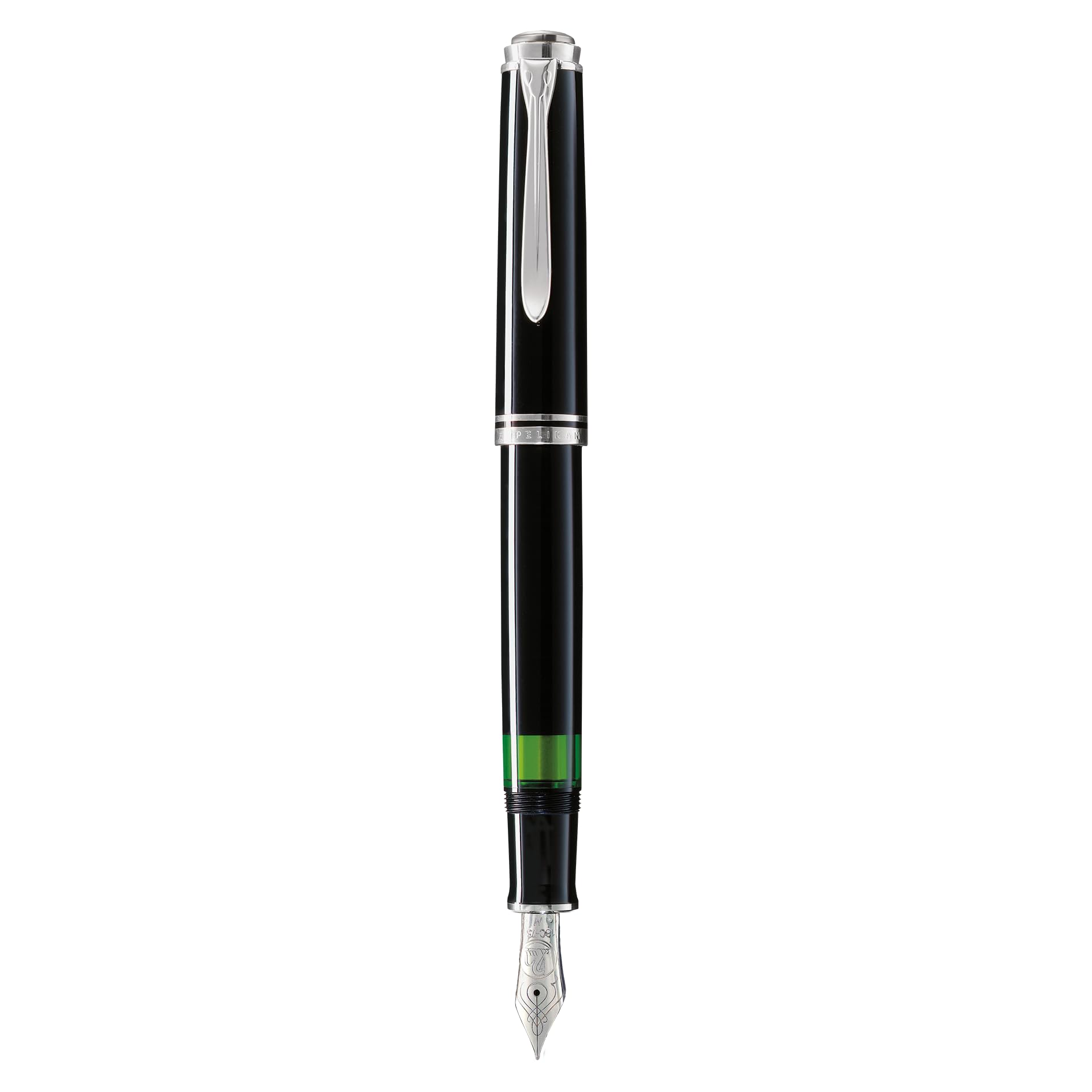 Pelican M405 Fountain Pen - Medium Point, Black Ink, Premium Souveran Collection - Perfect for Writing, Calligraphy & Gift Giving