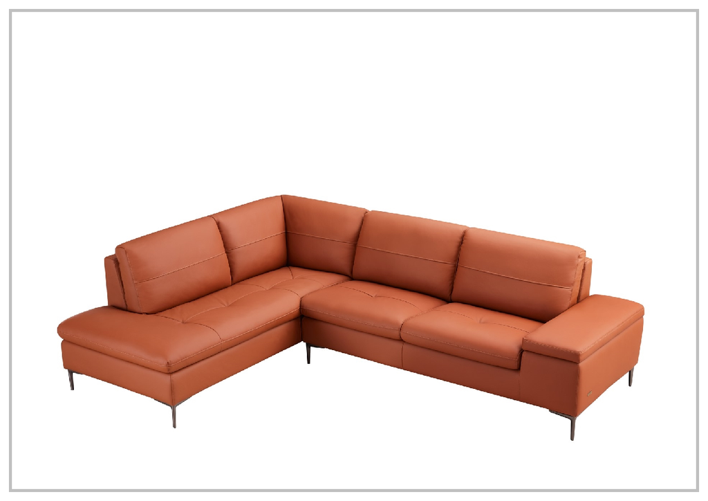 Gio Italia Decker L-Shaped Italian Leather Sectional Sofa - Modern Luxury Living Room Furniture for Home & Office Comfort