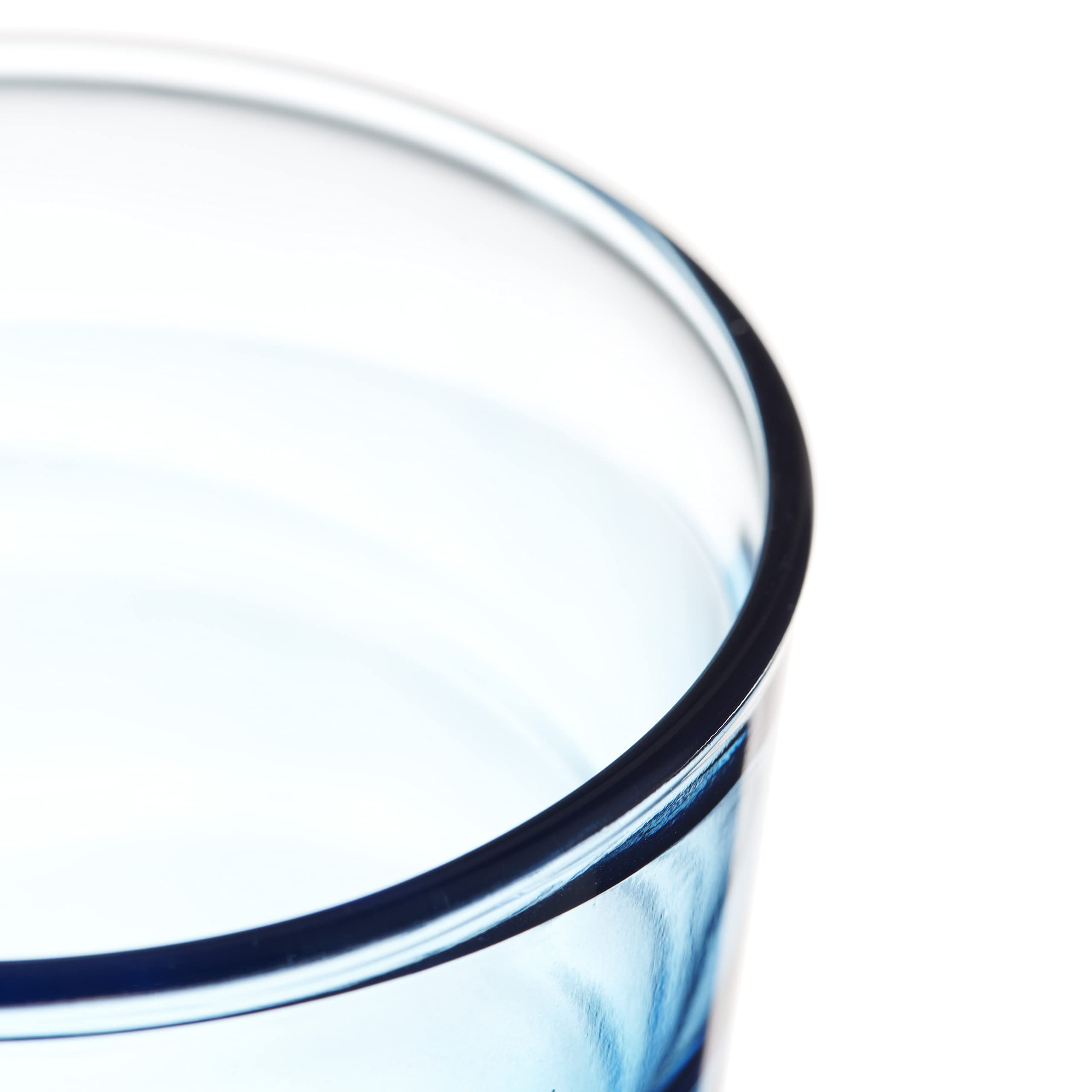 LEONARNO Vario Struttura 280ml Blue Drinking Glass - 1 Piece Dishwasher Safe Tall Glass for Cocktails, Iced Tea & Smoothies - Elegant Home Bar & Kitchen Drinkware