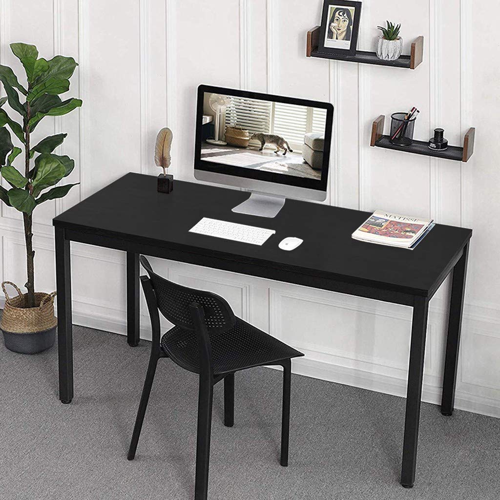 Modern Simple Desktop Computer Desk - Home Office Multipurpose Study Writing Table for Gaming, Working & Studying | Ergonomic Laptop PC Desk for Bedroom, Student Room & Small Spaces | Perfect for Remote Work, Online Classes & Home Office Setup