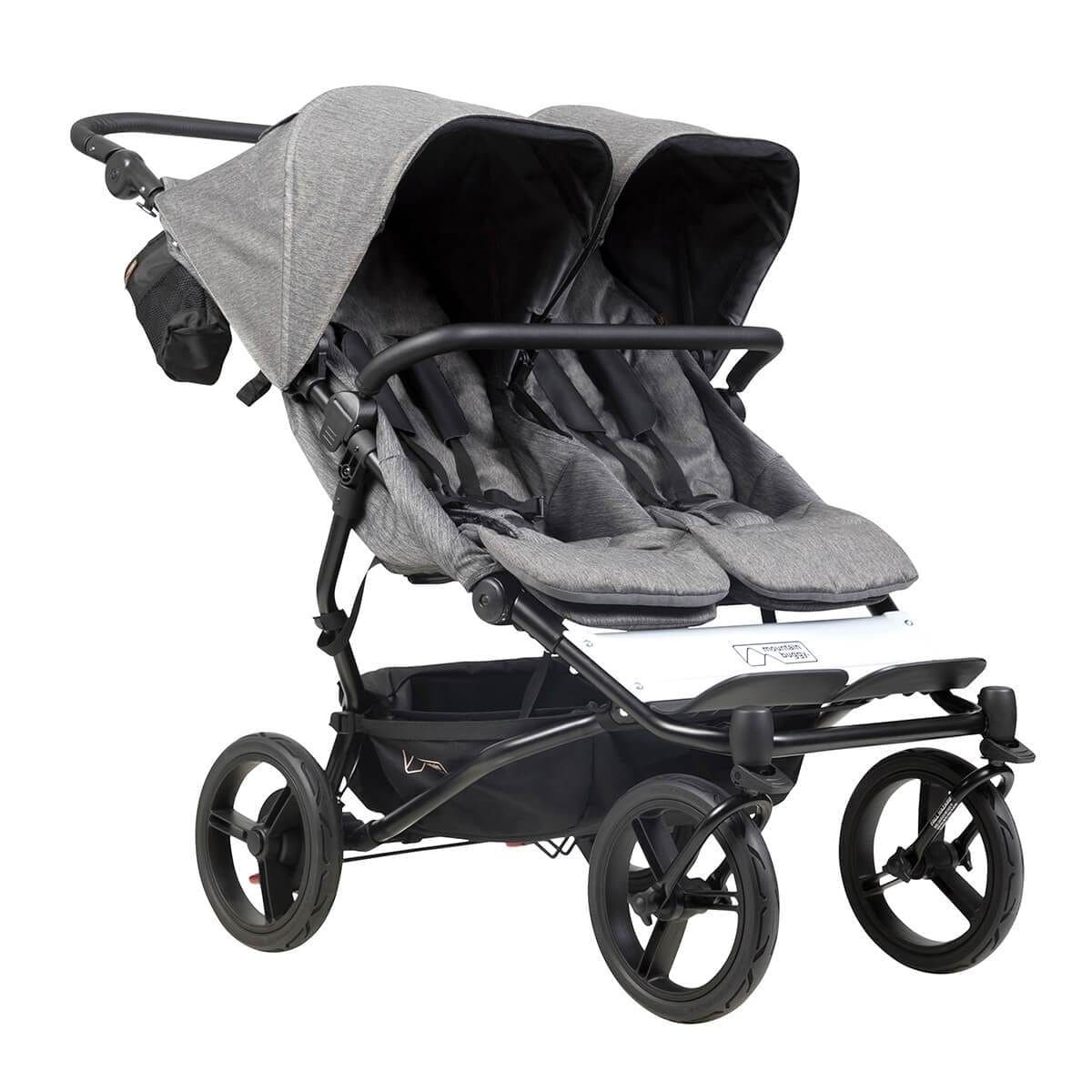 Mountain Buggy Duet Luxury Double Stroller - Lightweight Compact Side-by-Side Twin Stroller for Toddlers | Perfect for City Walks, Shopping & Travel with Two Kids