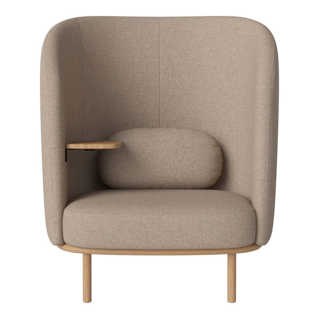 Fuuga Nesting Armchair with Table - Space Saving Modern Lounge Chair for Small Apartments, Living Room, and Office - Perfect for Relaxing, Reading, and Entertaining Guests