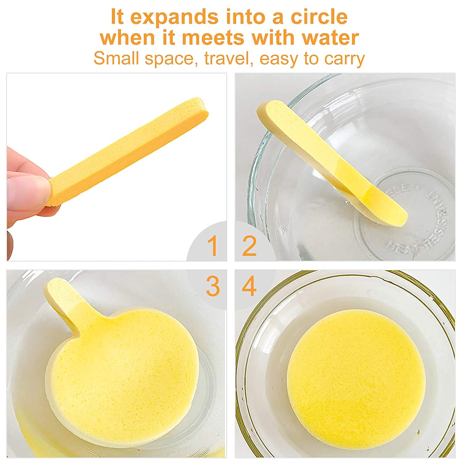 12 Pack Compressed Facial Sponges for Makeup Removal | Professional Exfoliating & Cleansing Round Sponge Pads | Spa Quality for Women | Includes 1 Pack Wet Wipes | Perfect for Daily Skincare & Travel