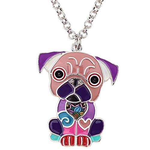 Enamel Pug Purple