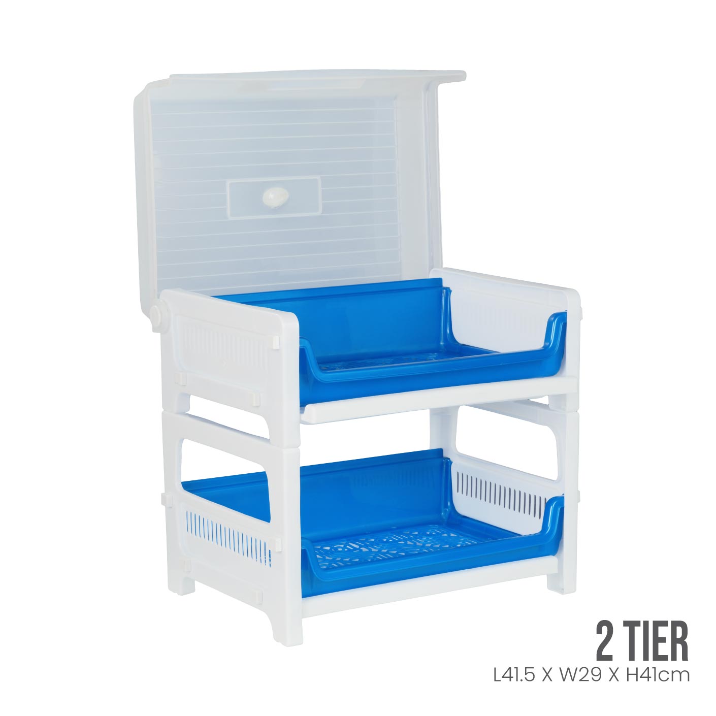 2 Tier Dish Rack - Stainless Steel Kitchen Organizer for Drying Dishes, Cups & Utensils | Space Saving Countertop Storage for Small Kitchens & Apartments