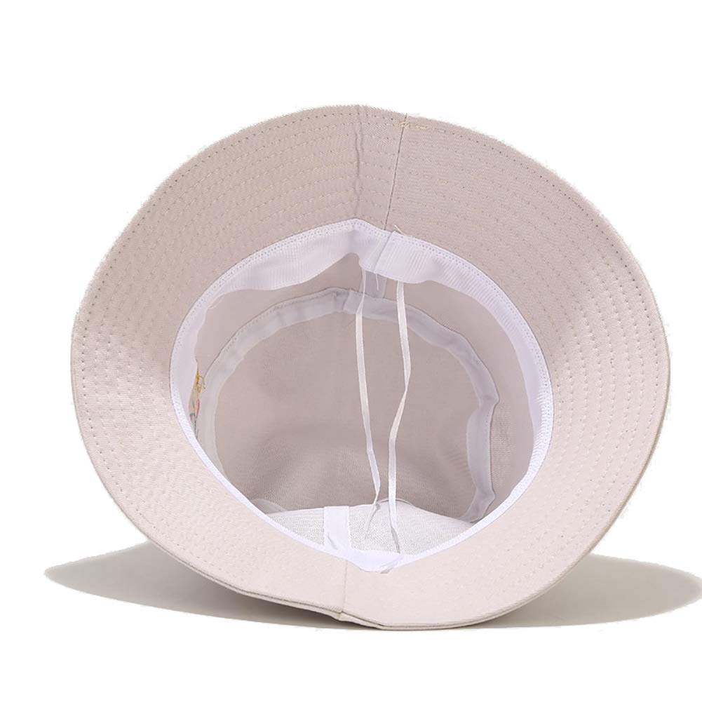KEKY Summer Beige Print Bucket Hat for Women & Men - Pineapple Banana Beach Hat, Foldable Sun Hat for Fishing, Outdoor, Travel & Casual Wear