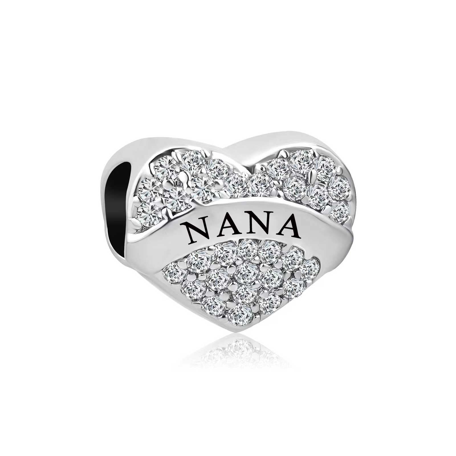 I Love You Charms for Bracelets - Heart Pendant with Sparkling Crystals | Perfect Gift for Sister, Mom, Aunt, Grandma or Daughter | Compatible with Pandora Bracelets | Birthday, Anniversary & Mother's Day Gift Idea