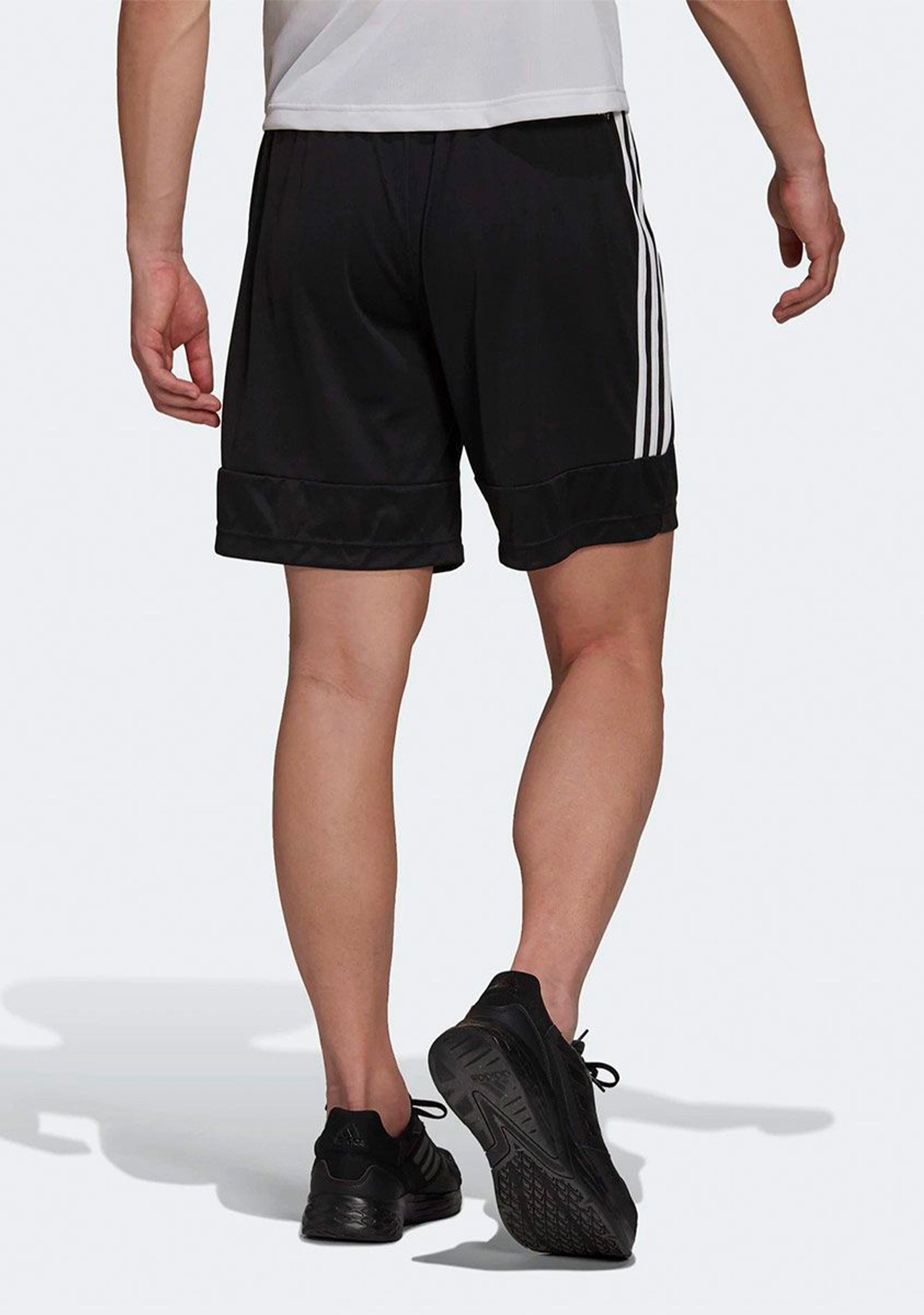 Adidas Men's Aeroready Sereno Cut 3 Stripes Workout Shorts - Black | Moisture-Wicking & Breathable for Running, Gym & Casual Wear