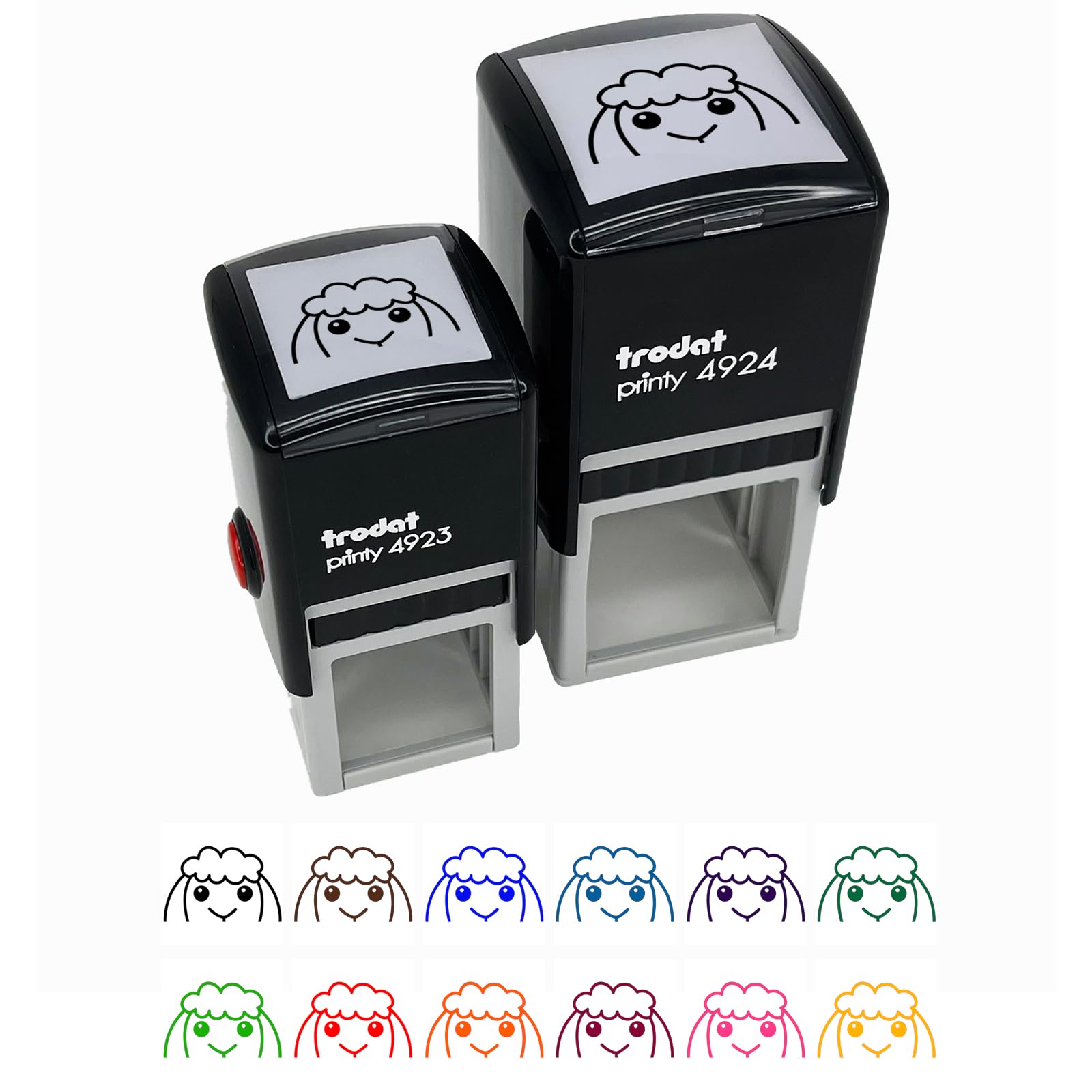 Peeking Sheep Self-Inking Rubber Stamp - 1.5 Inch Large Stamp with Black Ink - Perfect for Scrapbooking, Card Making & DIY Crafts