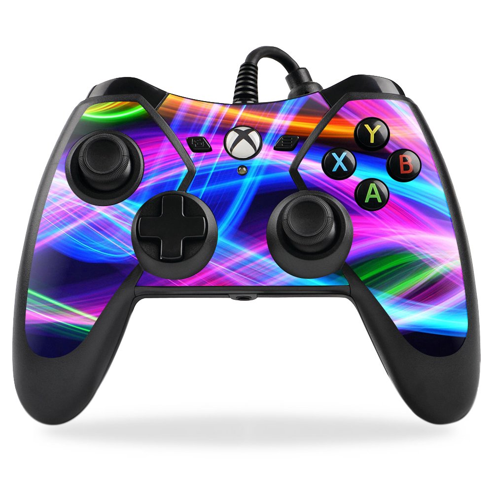 MightySkins Protective Skin Wrap for PowerA Pro Ex Xbox One Controller - Light Waves Design | Durable Vinyl Cover for Gaming, Custom Decal for Enhanced Grip & Style | Perfect for Xbox One Gamers, Tournament Play & Collectors