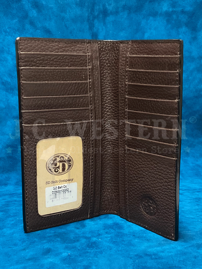 Handcrafted Genuine Leather Rodeo Wallet for Men - 3D Scroll Embroidery & Inlay Design, Brown - Perfect for Western Style, Cowboy Gifts, and Everyday Carry