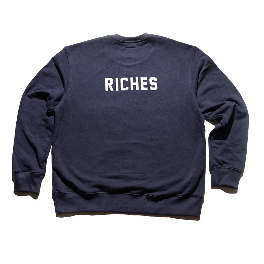 Men's Navy Blue Crew Neck T-Shirt with Logo - Comfortable Casual Wear for Everyday Outfits & Street Style