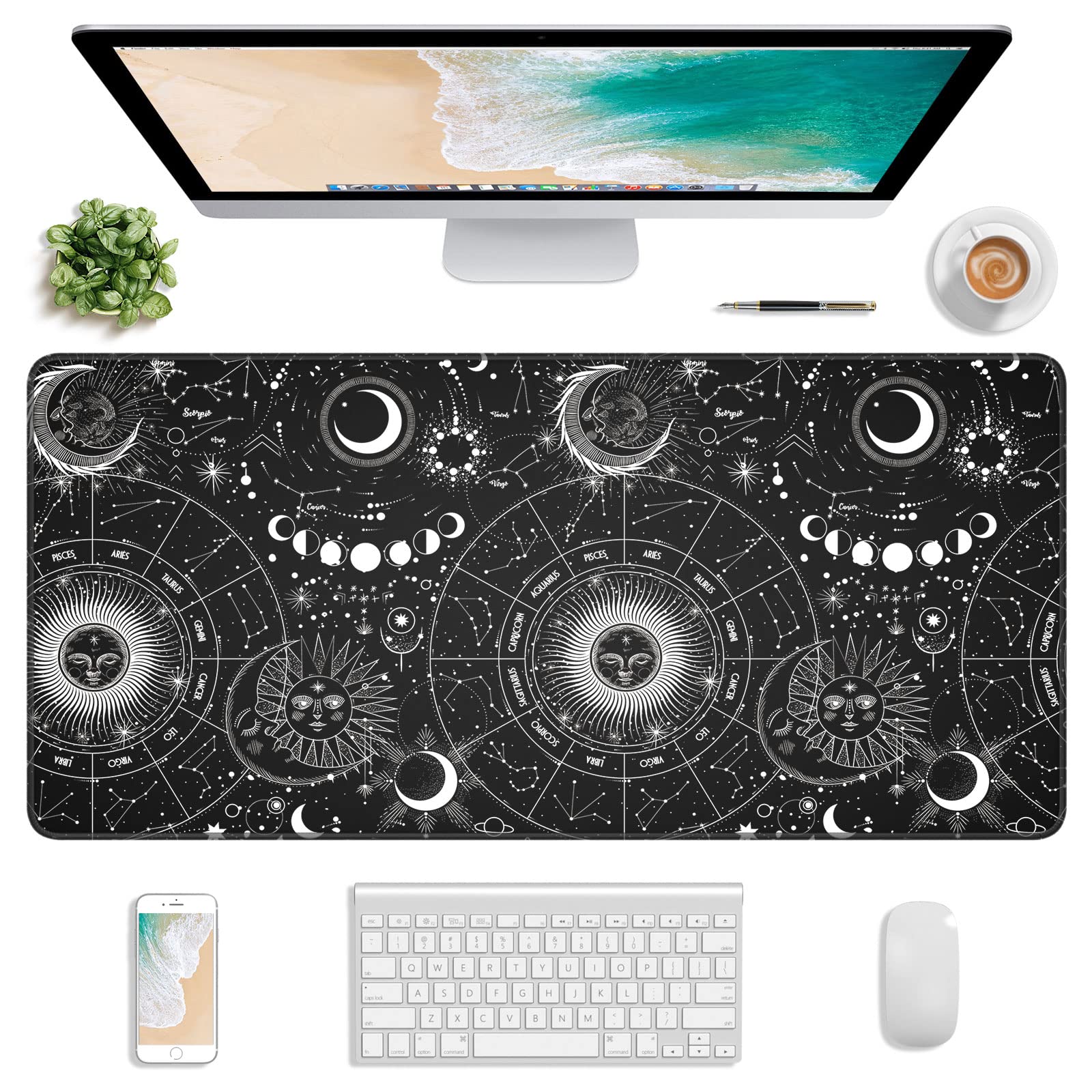 Atufsuat XXL Gaming Mouse Pad 30x14 Inch - Waterproof, Non-Slip Desk Mat for Office & PC Gaming