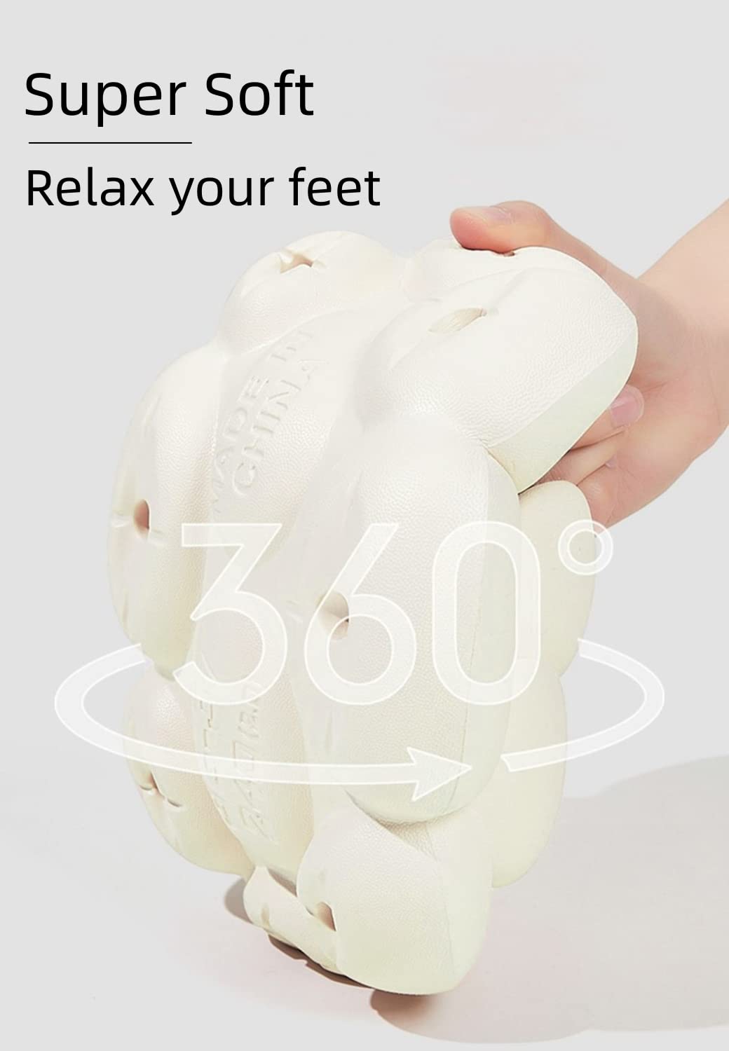 Cloud Bubble Slippers for Women & Men - Non-Slip Quick-Drying Bathroom Sandals with Cushion Thick Sole - Comfortable Indoor/Outdoor Slides for Home, Pool, Beach & Spa Use