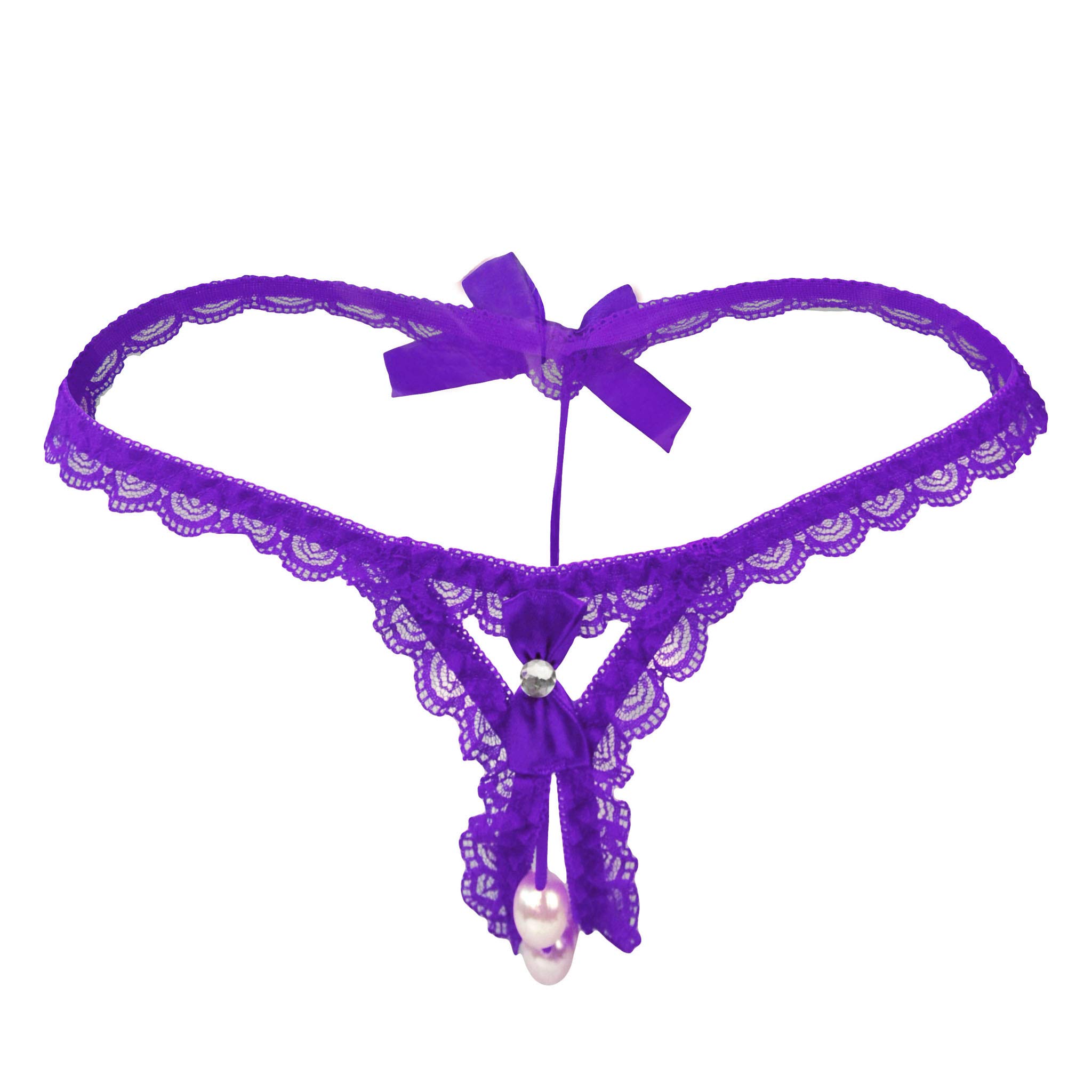 Sexy Lace Lingerie Set with Pearl Details - Comfortable Thong G-String Underwear for Women | Perfect for Valentine's Day, Honeymoon & Romantic Nights