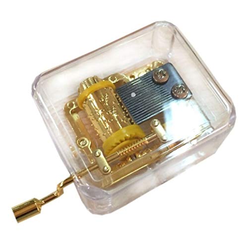 SFYSP Hand-Cranked Transparent Music Box - Creative Birthday Gift for Kids, Mini Musical Jewelry Box for Children's Room Decor | Perfect for Birthdays, Christmas & Friendship Gifts