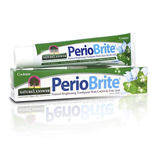 Nature's Answer Periobrite Toothpaste, 4 oz - Natural Whitening Toothpaste for Teeth Whitening, Fresh Breath, Plaque Removal & Dry Mouth Relief | Ideal for Daily Oral Care & Sensitive Teeth