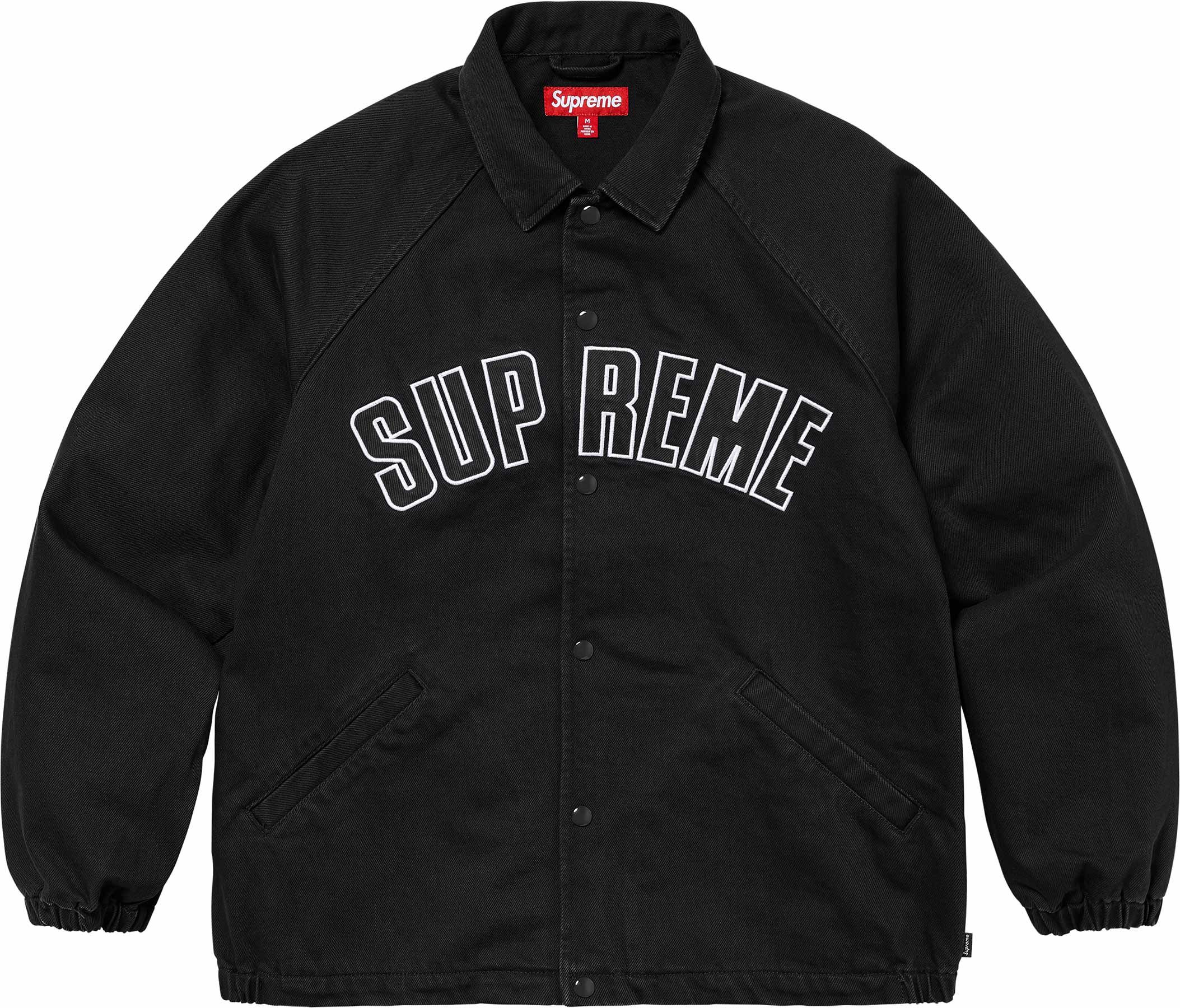 Supreme Arc Denim Coaches Jacket - Black Men's Vintage Style Denim Jacket for Streetwear & Casual Outfits | Perfect for Urban Fashion, Skateboarding & Everyday Wear
